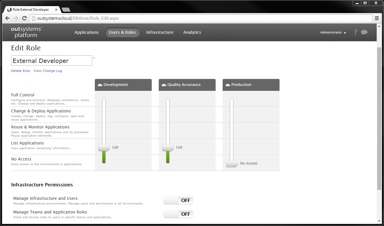 Create an IT Role - OutSystems 10 Documentation