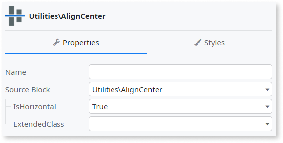 Align Center - OutSystems 11 Documentation