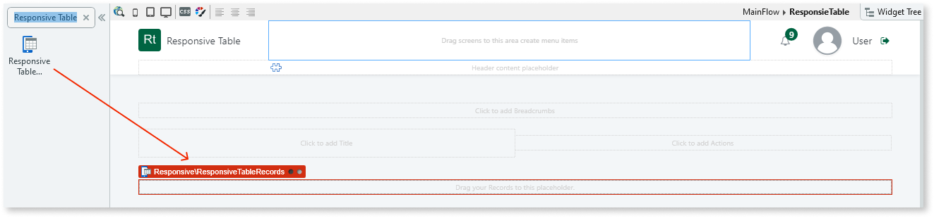 Responsive Table - OutSystems 11 ドキュメンテーション