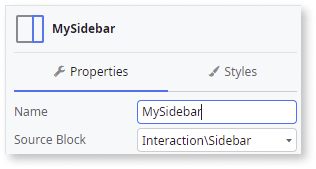 Sidebar - OutSystems 11 ドキュメンテーション