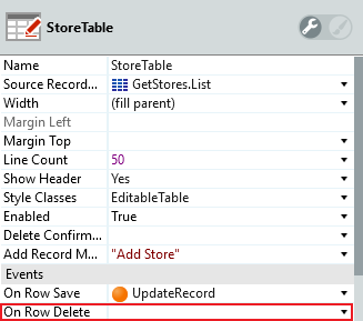 How to remove the Add or Delete features from an Editable Table ... image.