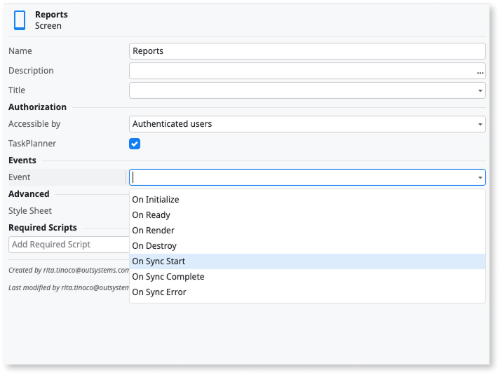 Sync framework reference - ODC Documentation