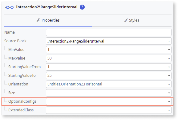 Range Slider Interval - OutSystems 11 ドキュメンテーション