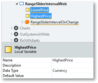 Range Slider Interval - OutSystems 11 ドキュメンテーション