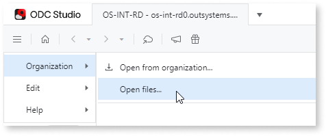 Open an oml file in ODC Studio - ODC Documentation