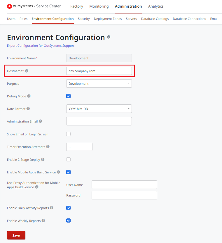 OutSystemsを構成してメールを送信する - OutSystems 11 ドキュメンテーション