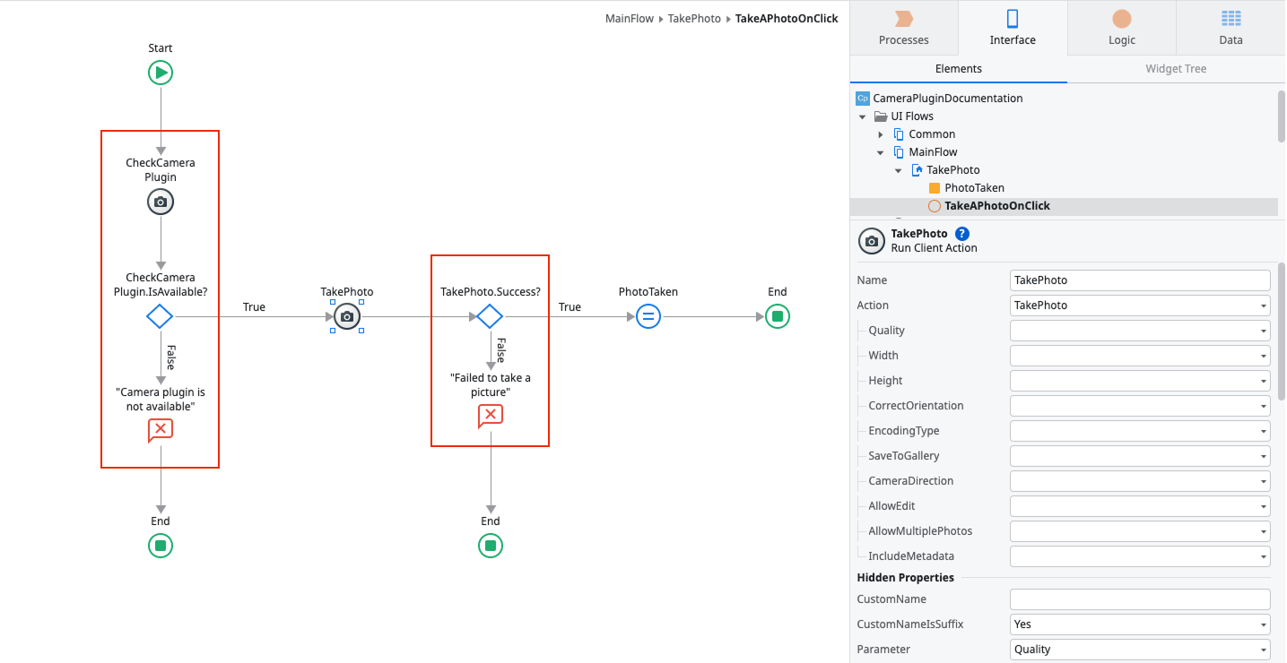 Camera Plugin version 8 - OutSystems 11 ドキュメンテーション