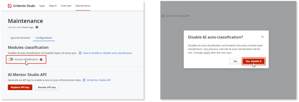 How to enable or disable auto-classification - OutSystems 11 Documentation