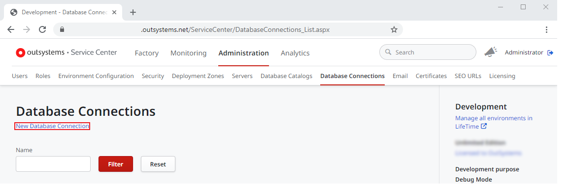 Integration Studioを使用して外部データベースと連携する - OutSystems 11 ドキュメンテーション