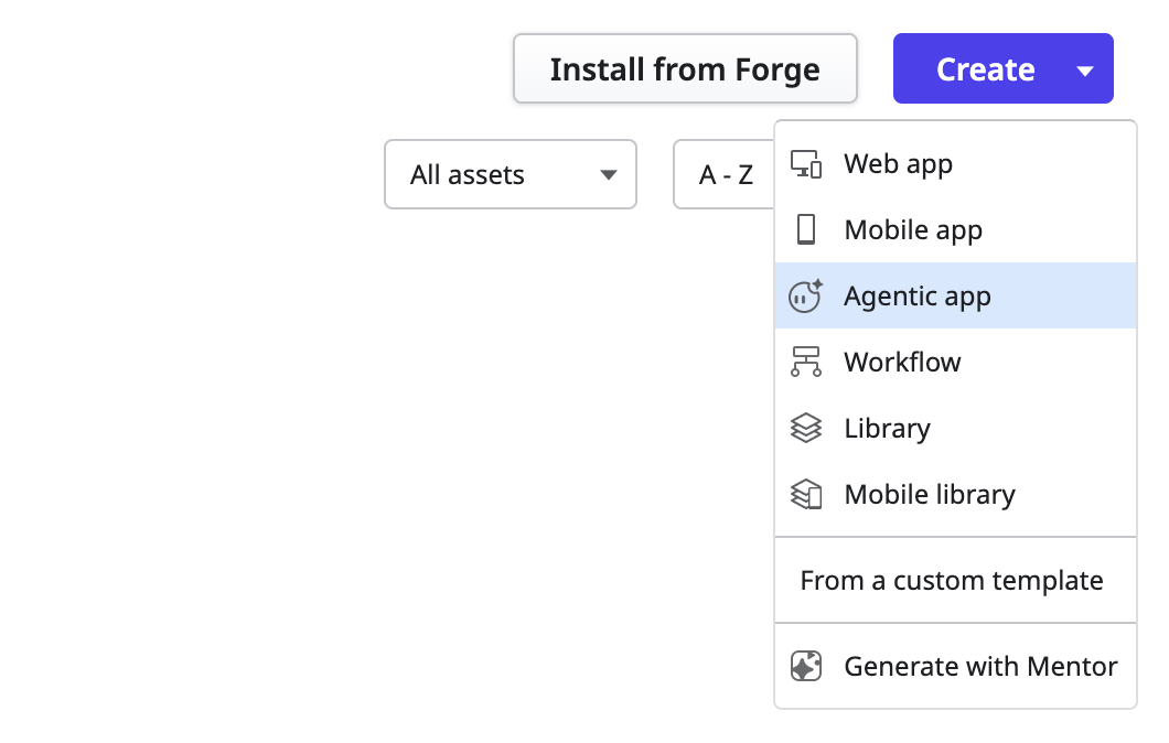 Getting started with an Agentic app - ODC Documentation