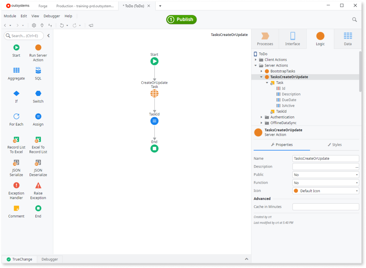 最初のモバイルアプリを作成する - OutSystems 11 ドキュメンテーション