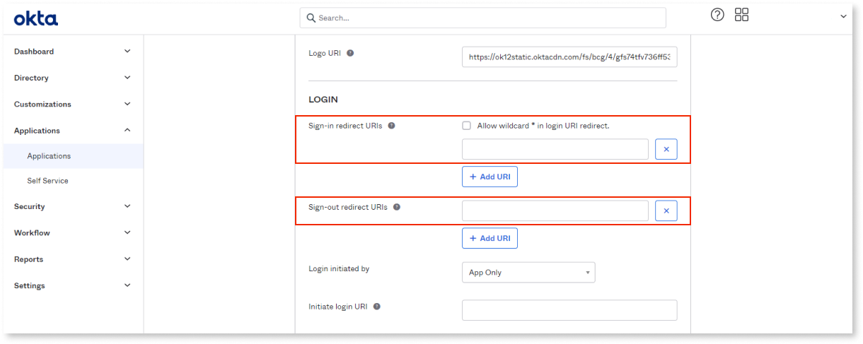 Add Okta for use as an external identity provider - ODC Documentation