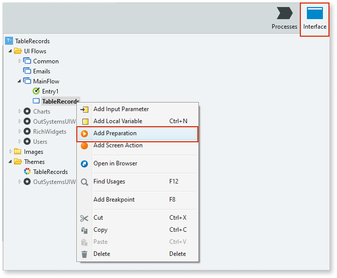 Table Records Widget - OutSystems 11 Documentation