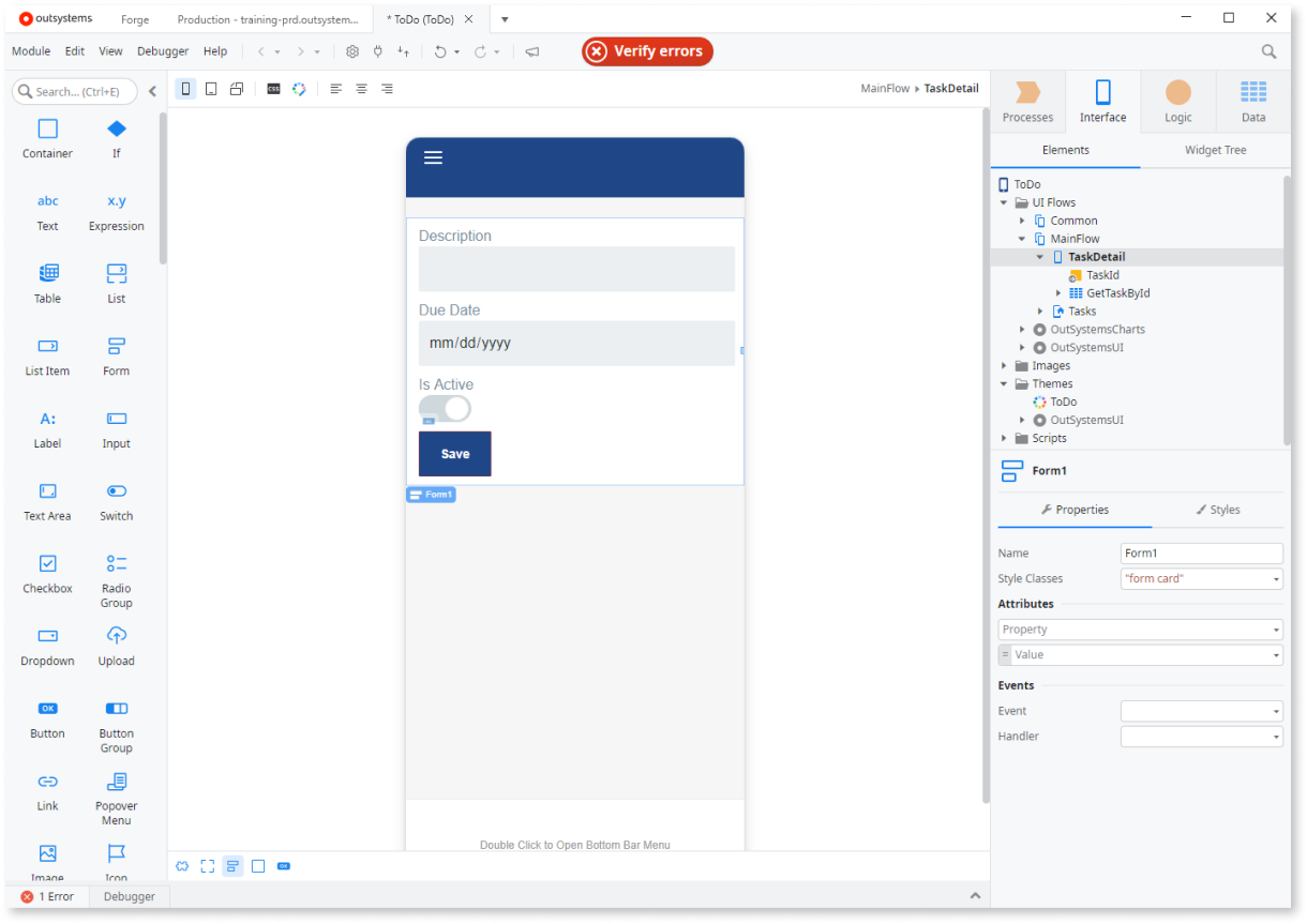 最初のモバイルアプリを作成する - OutSystems 11 ドキュメンテーション