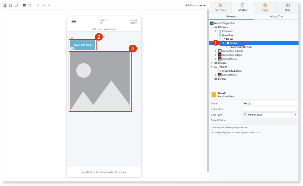 Camera Plugin version 1 - ODC Documentation