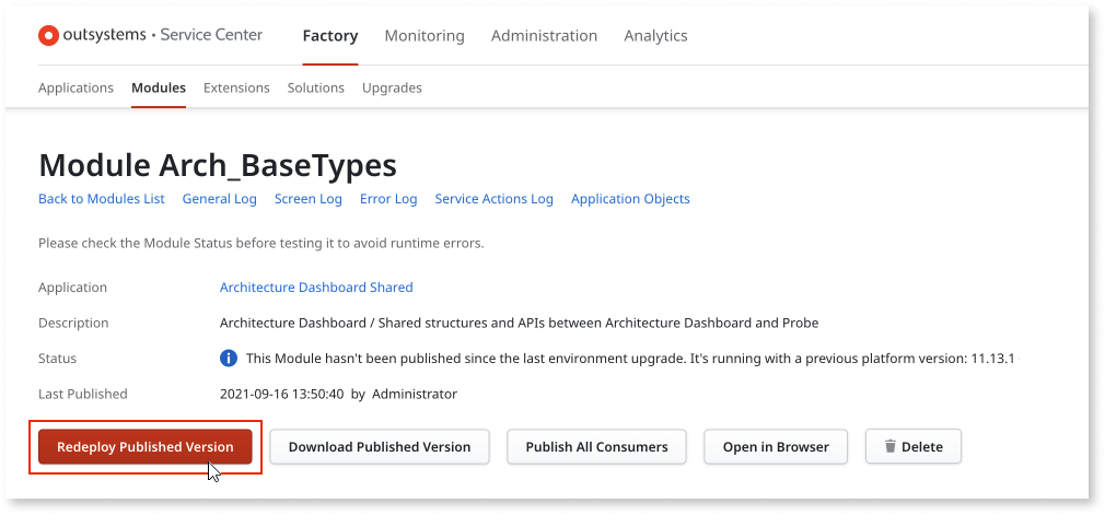 Publishing and deploying an OutSystems app - OutSystems 11 ドキュメンテーション