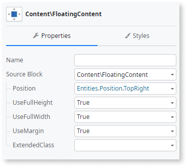Floating Content - ODC Documentation