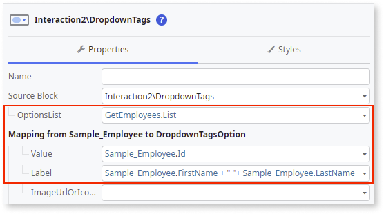 Dropdown Tags - ODC Documentation