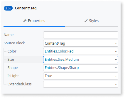 Tag - OutSystems 11 Documentation
