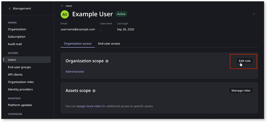 Grant and revoke user roles - ODC Documentation