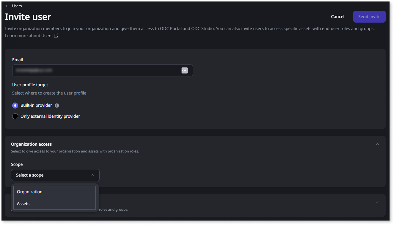 Create, activate, deactivate, and delete users - ODC Documentation