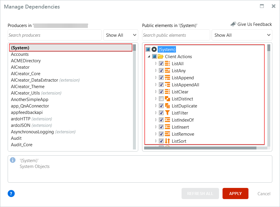 System Actions - OutSystems 11 Documentation