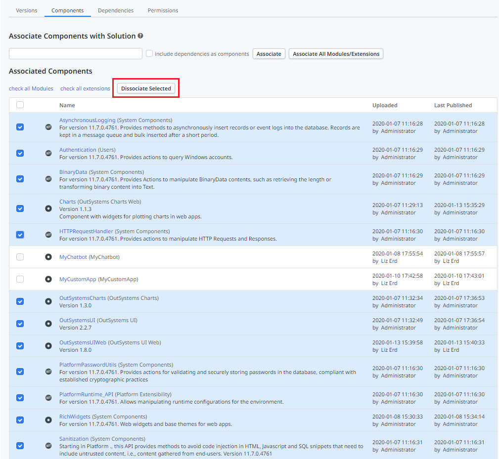 Deploy applications through Service Center - OutSystems サポート