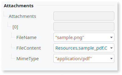 メールの添付ファイルの追加 - ODC Documentation