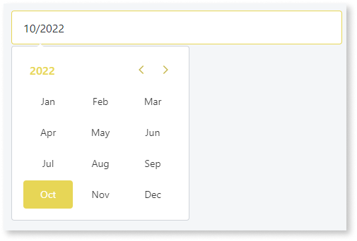 Month Picker - OutSystems 11 Documentation