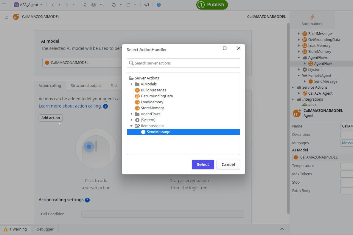 Adding external agents in the ODC portal using A2A - ODC Documentation
