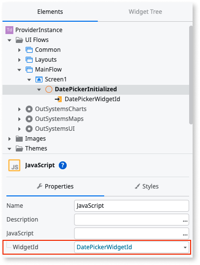 プロバイダインスタンスとJavaScript - OutSystems 11