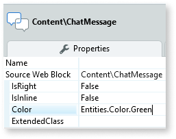 Chat Message - OutSystems 11 ドキュメンテーション