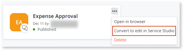 Converting a Workflow Builder app to Service Studio - OutSystems 11 ...