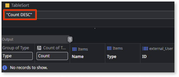 Dynamic sort with external entities - ODC Documentation