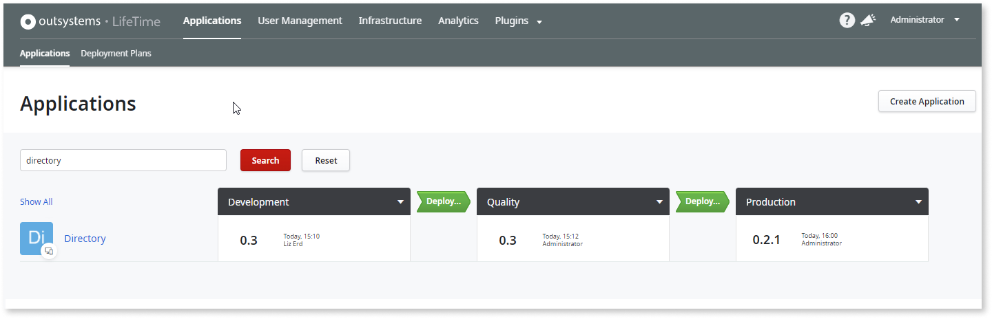 Rollback to a Previous Version - OutSystems 11 Documentation
