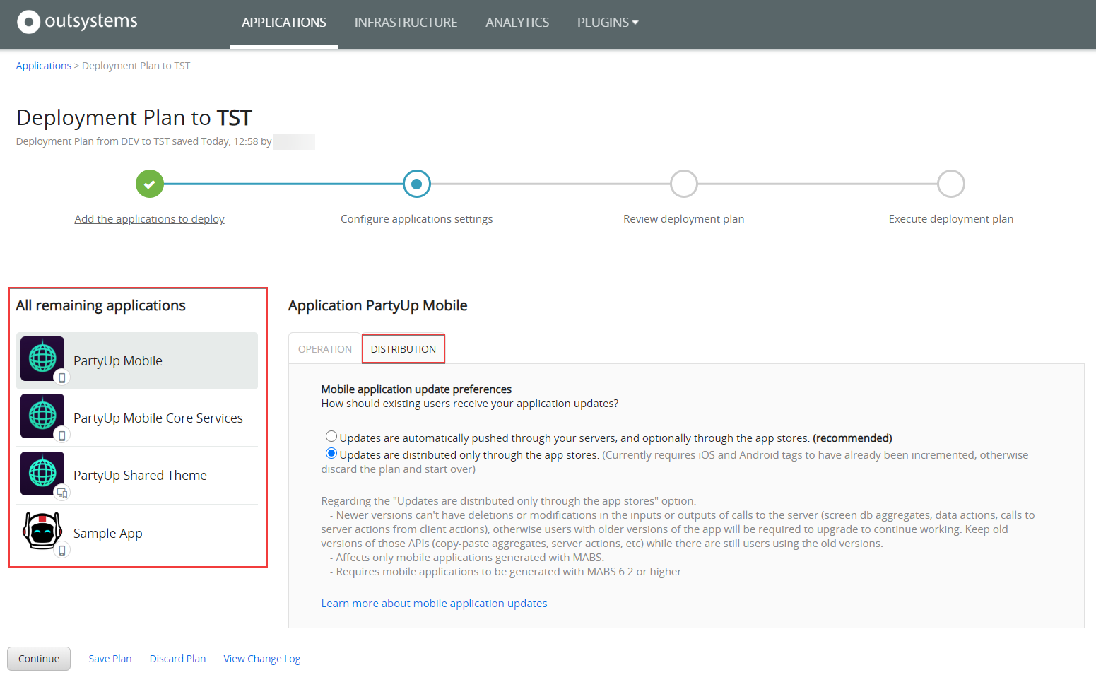 Technical Preview - Configure mobile apps updates distribution ...