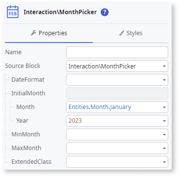 Month Picker - OutSystems 11 Documentation