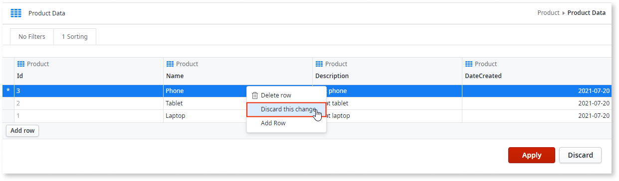 Service Studioでエンティティのデータを編集する方法 - OutSystems 11 ドキュメンテーション