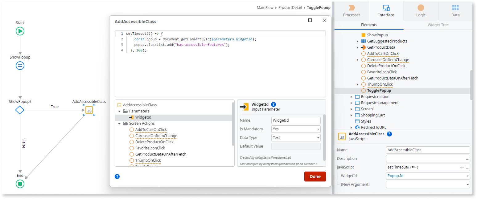 Popup - OutSystems 11 Documentation