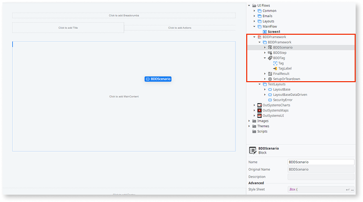Component testing with BDDFramework tools - ODC Documentation