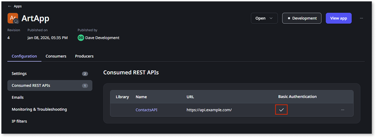 Consume one or more REST API methods - ODC Documentation