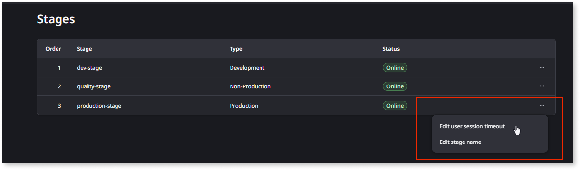 Configure user session - ODC Documentation