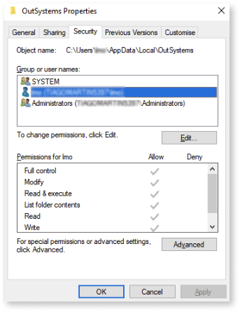 Studio cannot be launched due to missing permissions to create the ...
