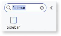 Sidebar - OutSystems 11 Documentation