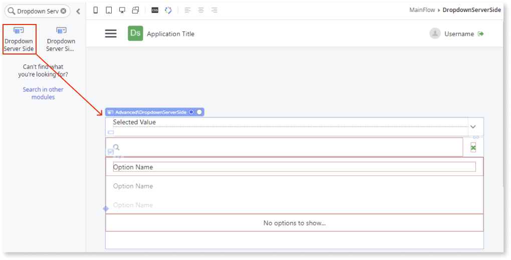 Dropdown server side - OutSystems 11 ドキュメンテーション