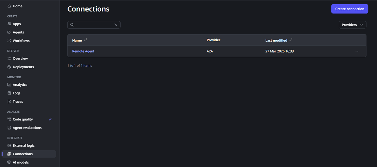 Adding external agents in the ODC portal using A2A - ODC Documentation