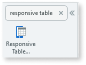 Responsive Table - OutSystems 11 ドキュメンテーション