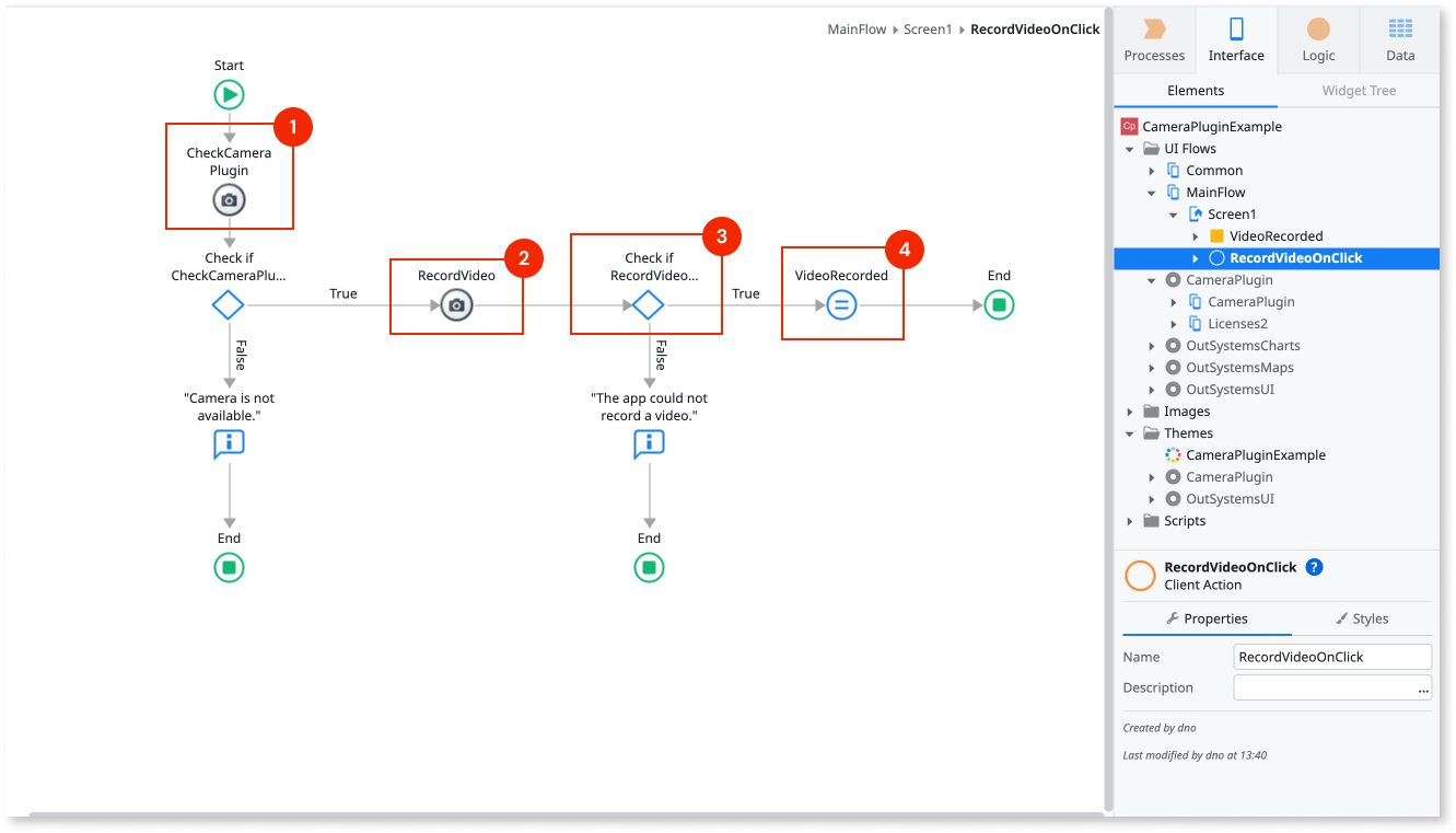 Camera Plugin version 7 - OutSystems 11 ドキュメンテーション
