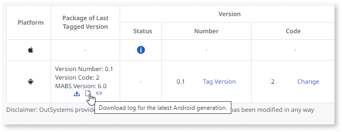 Generate and distribute your mobile app - OutSystems 11 Documentation