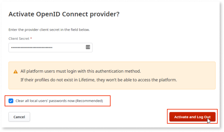 Configuring LifeTime authentication - OutSystems 11 Documentation